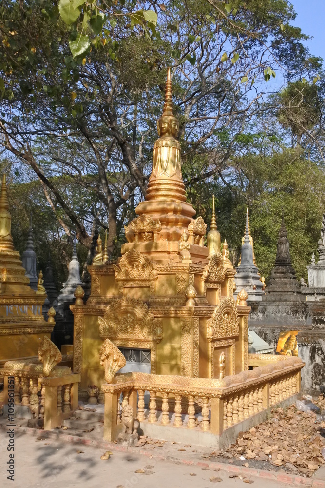 Vergoldete Stupa in Angkor Wat