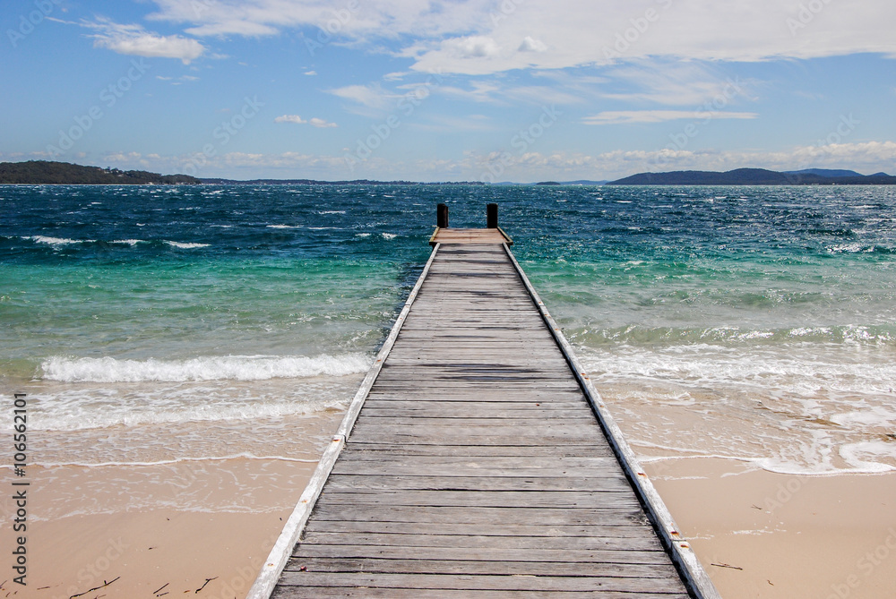 wooden jetty in Nelson Bay
New South Wales, Australia