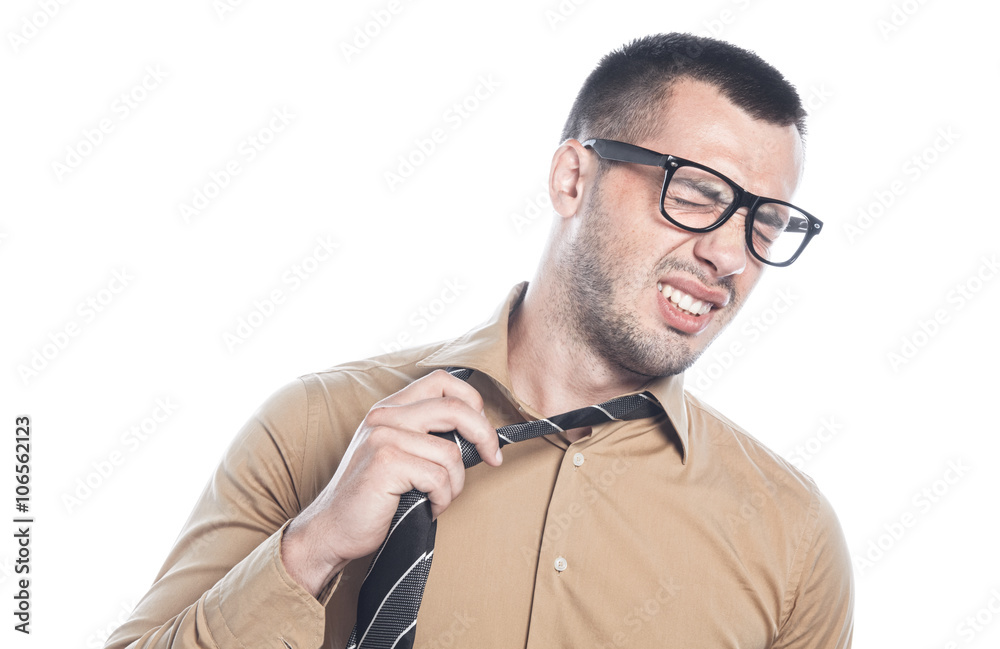 Weariful young businessman Weariful young businessman
