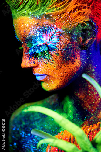 close up UV portrait