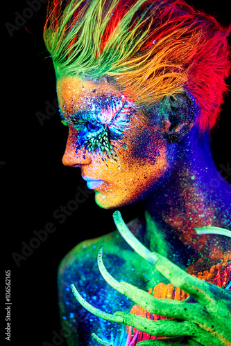 close up UV portrait