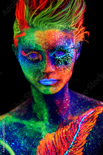 close up UV portrait