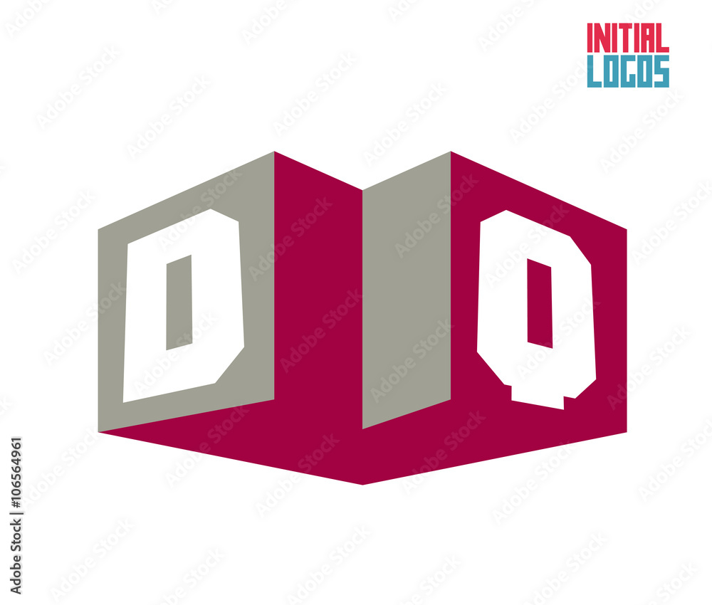 Fototapeta premium DQ Initial Logo for your startup venture