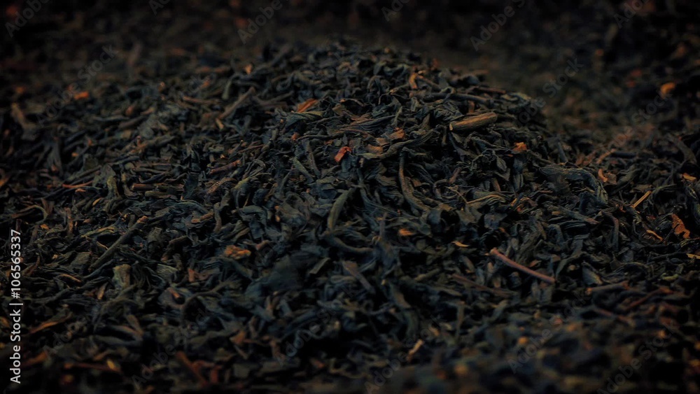 Dried Tea Poured Into Pile Dried Tea Poured Into Pile