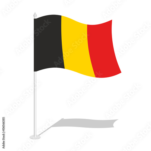 Flag of Belgium. Official national symbol of Belgian state. Trad