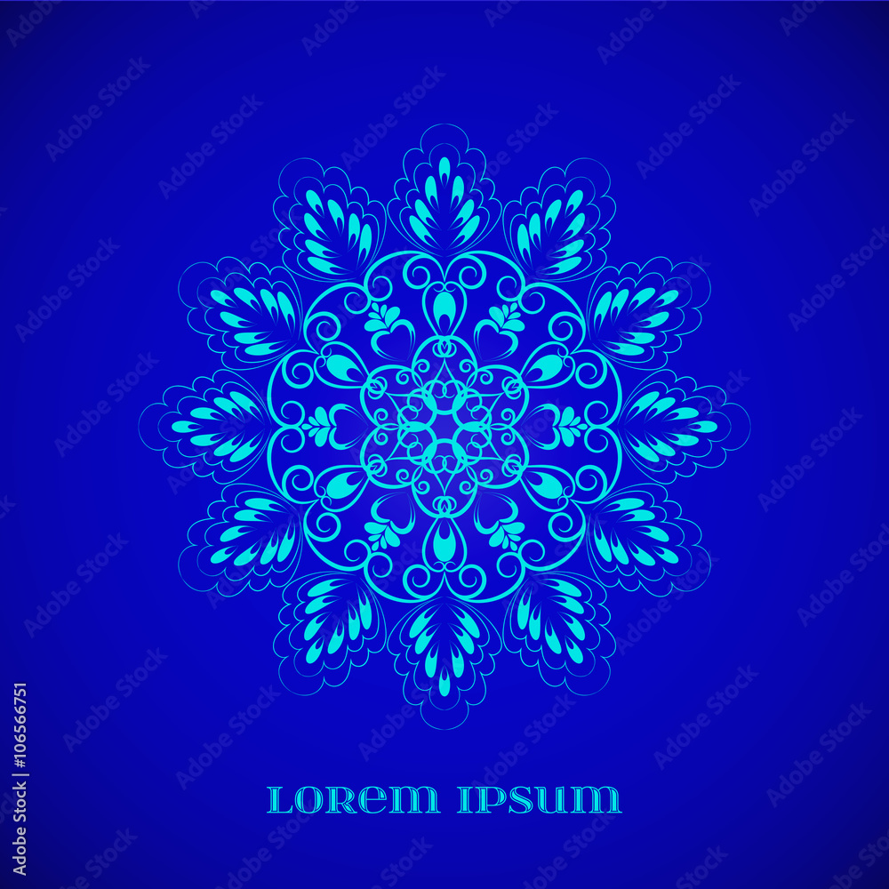 Vector Magic Blue Glow Mandala Vector Magic Blue Glow Mandala