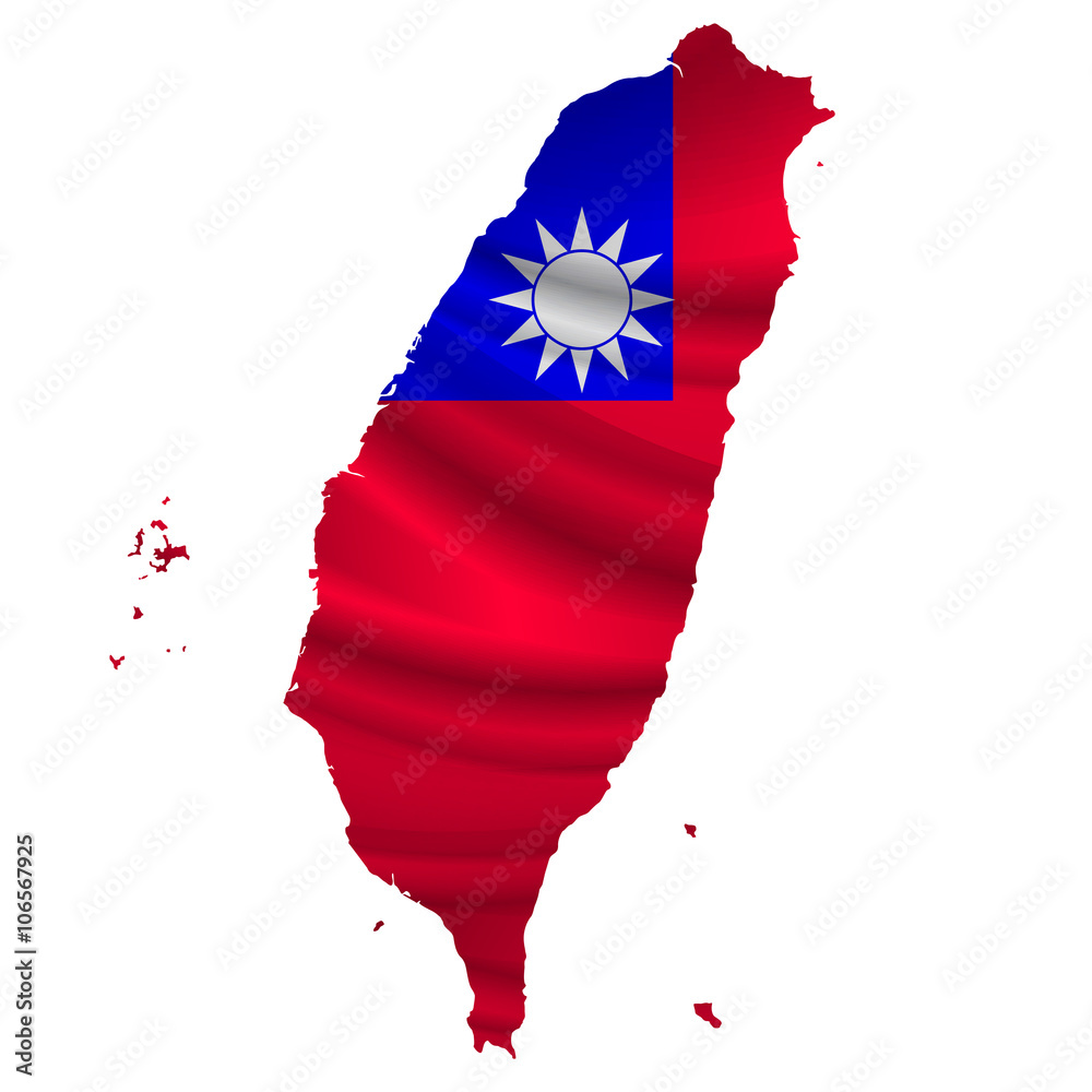 台湾 国旗 地図 アイコン Stock Vector Adobe Stock