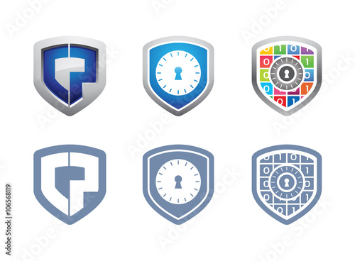 Abstract Shield Logo Design Elements