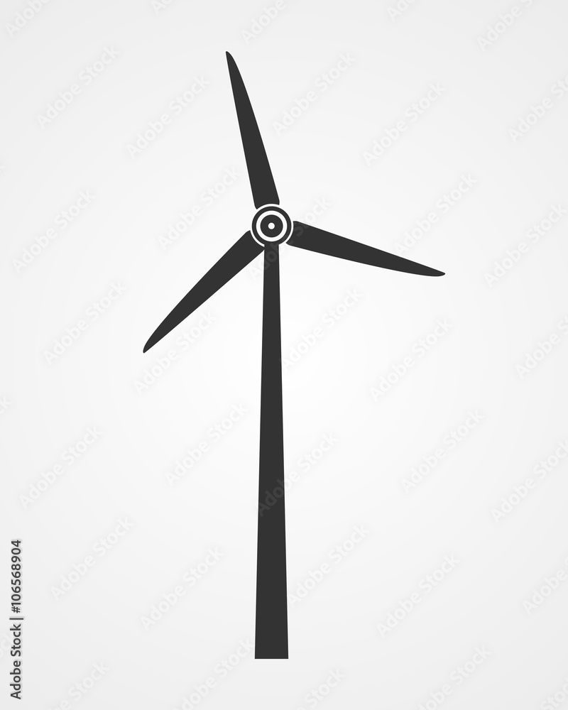 Wind turbine icon - vector illustration. Wind turbine icon - vector illustration.