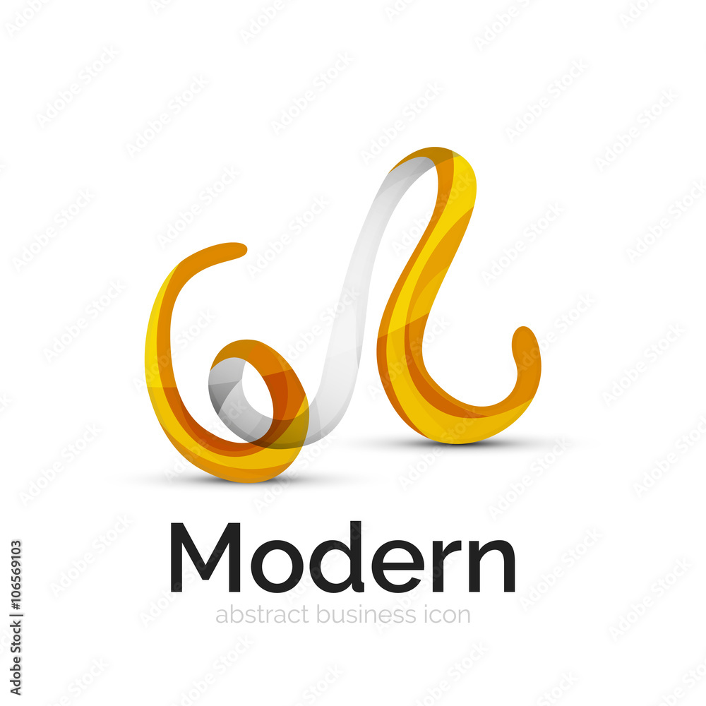 Fototapeta premium Ribbon swirl business logo
