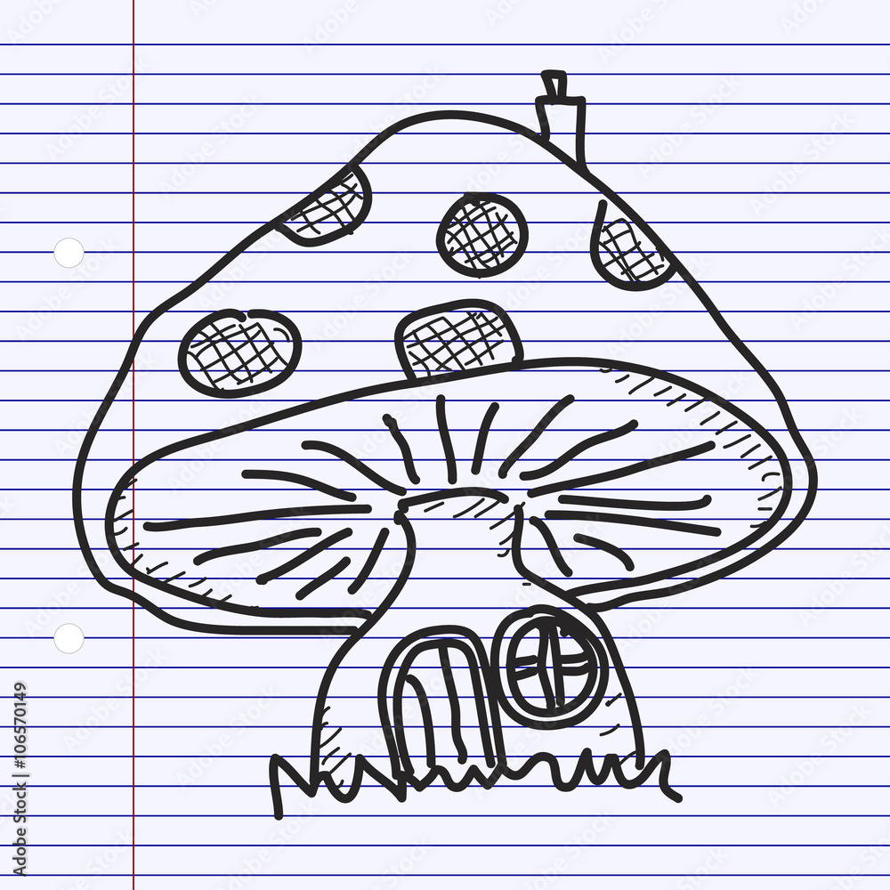 Simple doodle of a mushroom Simple doodle of a mushroom