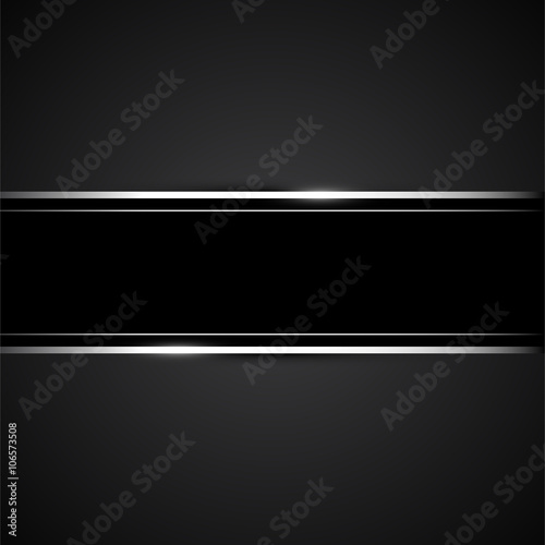 Black background with banner