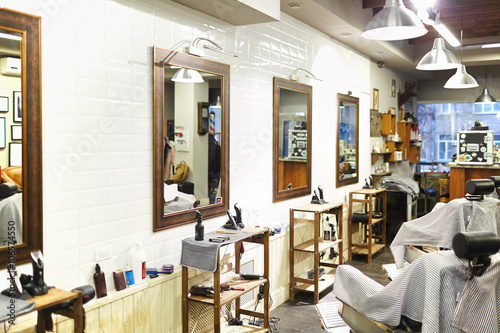 Inside barbershop