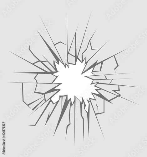 Crushed glass hand drawn, vector illustration