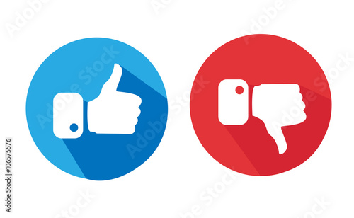 Modern Thumbs Up and Thumbs Down Icons