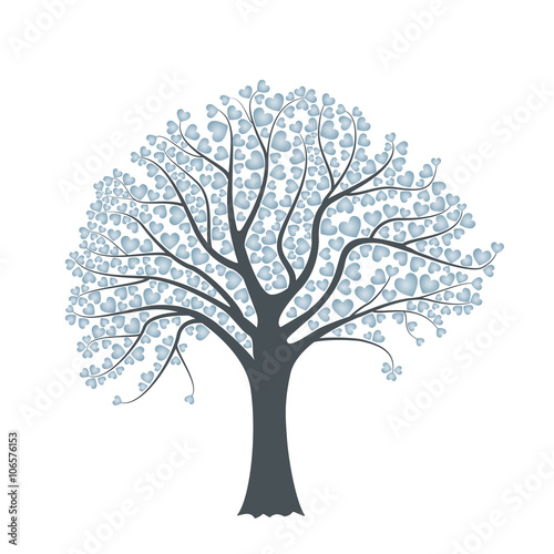 Silber Baum Herz