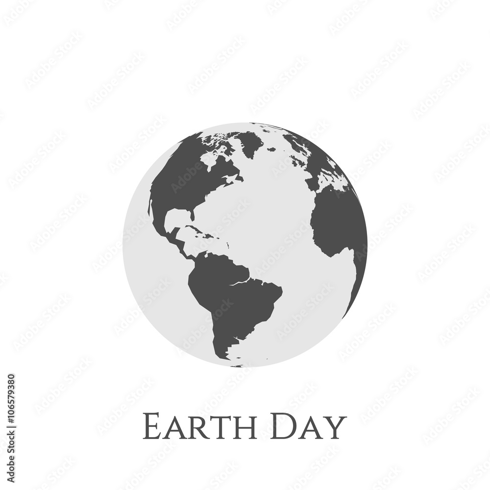 Earth Day gray and white Banner Template Earth Day gray and white Banner Template