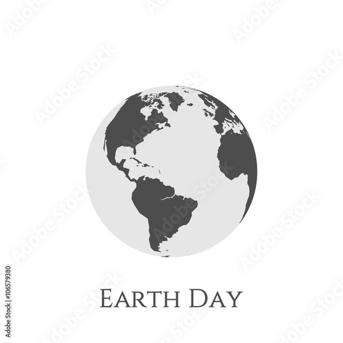 Earth Day gray and white Banner Template