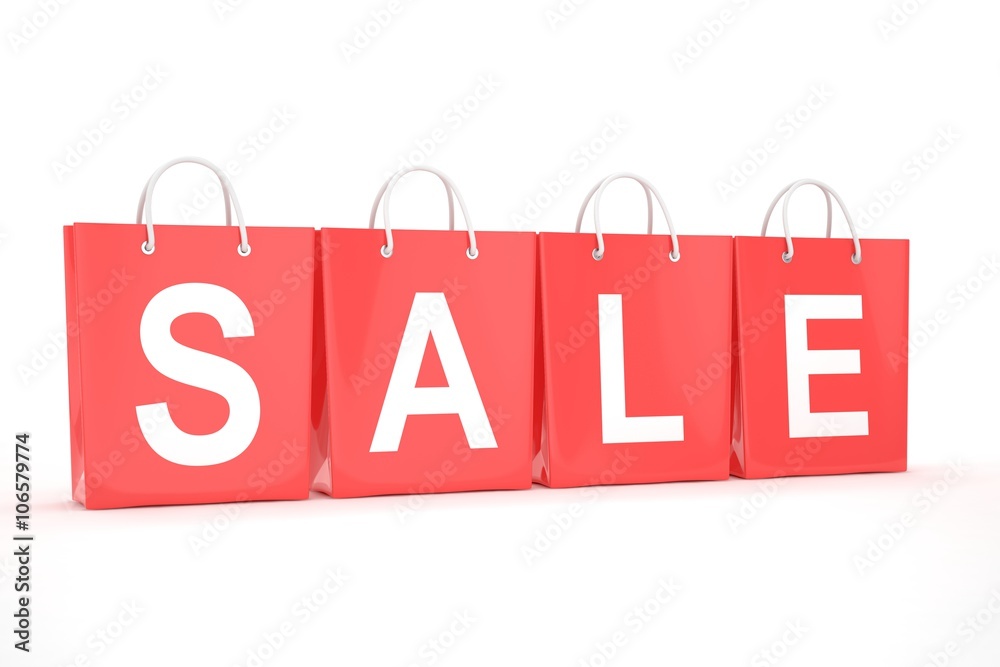 sale written on shopping bag. 3D rendering. sale written on shopping bag. 3D rendering.