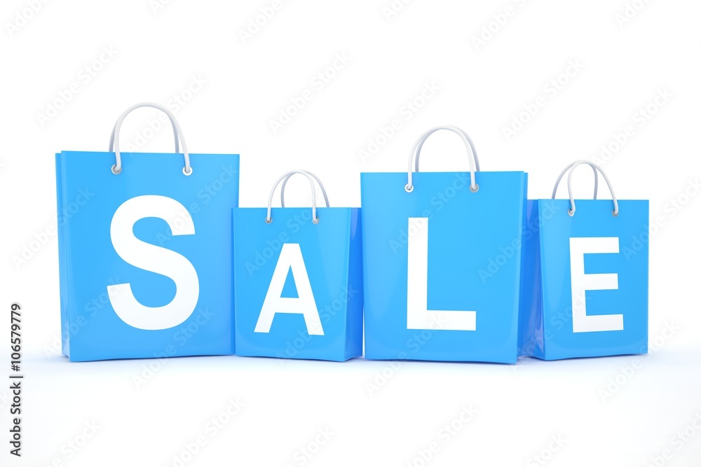 sale written on shopping bag. 3D rendering. sale written on shopping bag. 3D rendering.