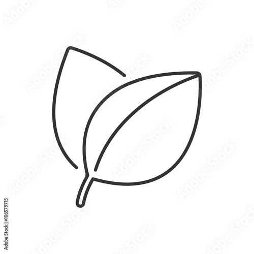 Line Icon Style, herb icon vector design