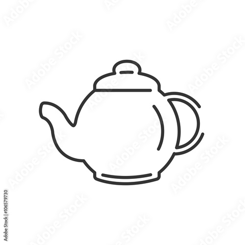 Line Icon Style, Pot Herbs and tea icon