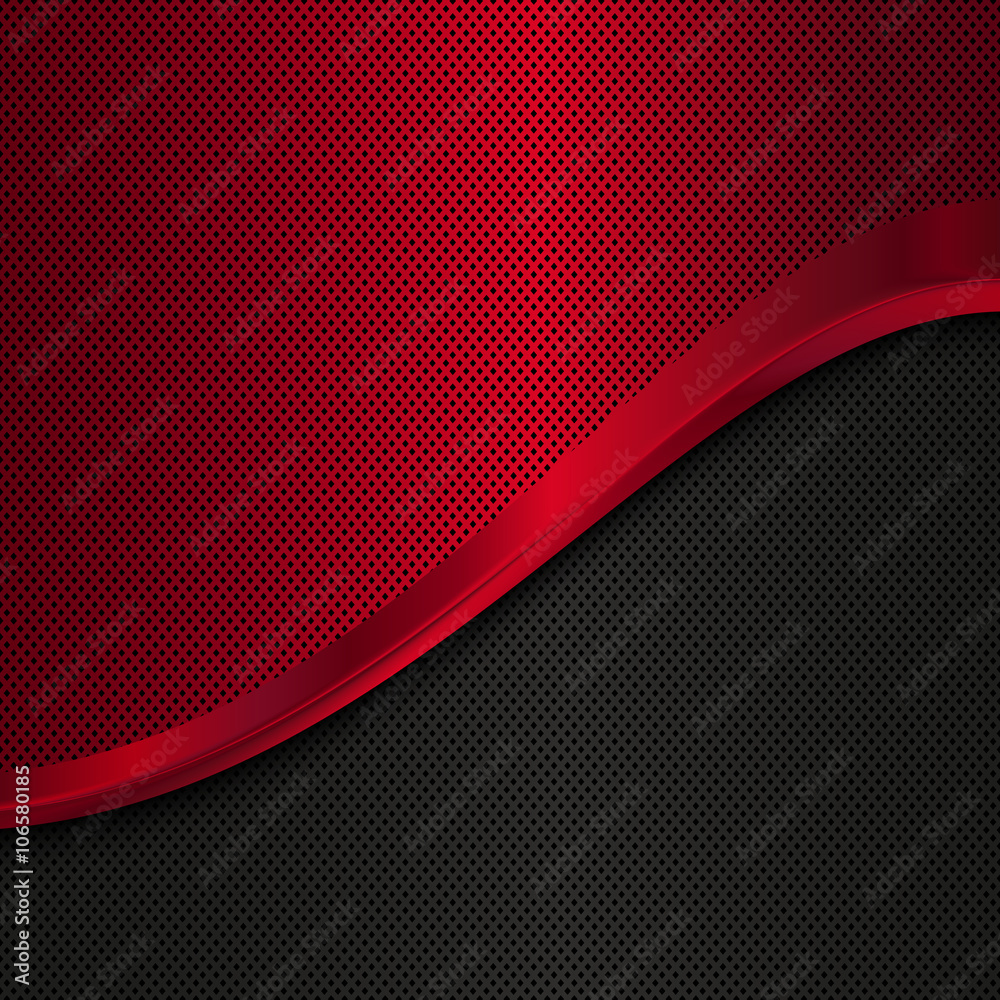 Red and black metal background. Vector illustration Stock Vector ...