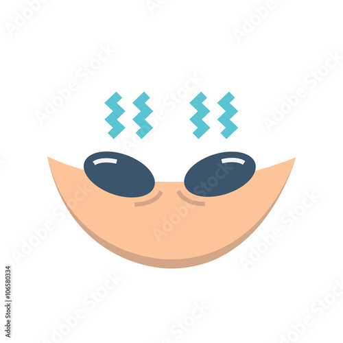 Flat Icon  spa salon with hot stones icon