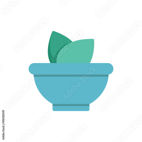 Flat Icon cup of herbal icon