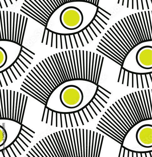 Seamless pattern with an eyes
