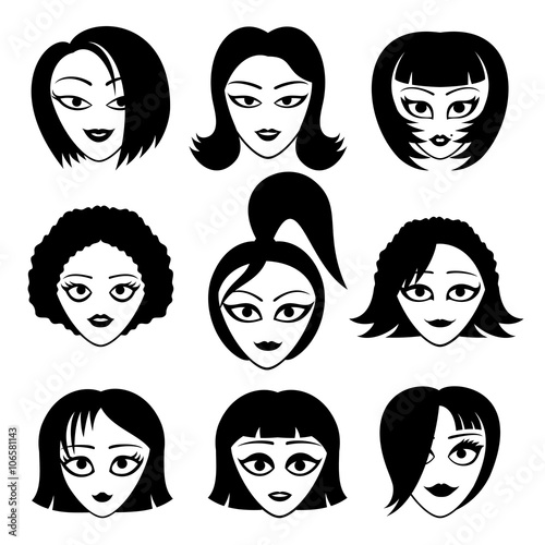 Women's hairstyles.