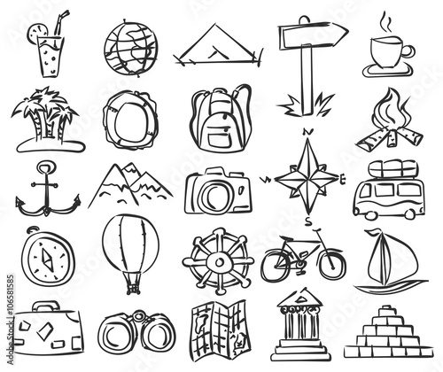 vector travel icons
