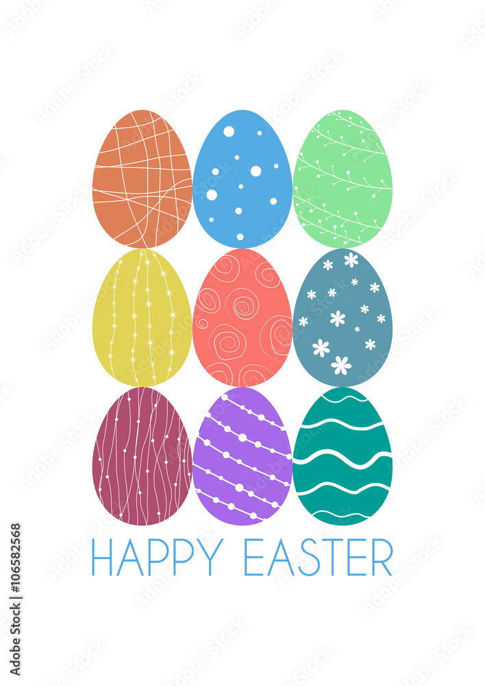 easter eggs card easter eggs card