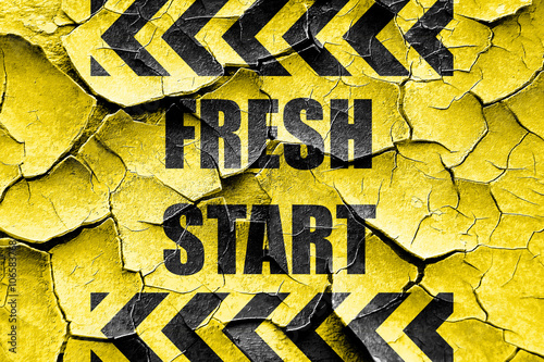 Grunge cracked Fresh start sign