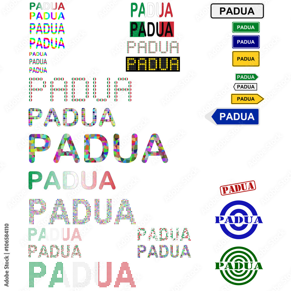 Padua text design set Padua text design set