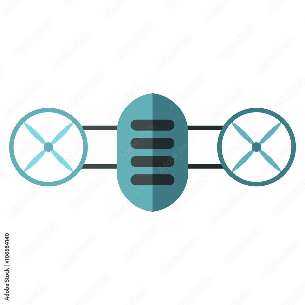 Drone vector icon in flat style Drone vector icon in flat style
