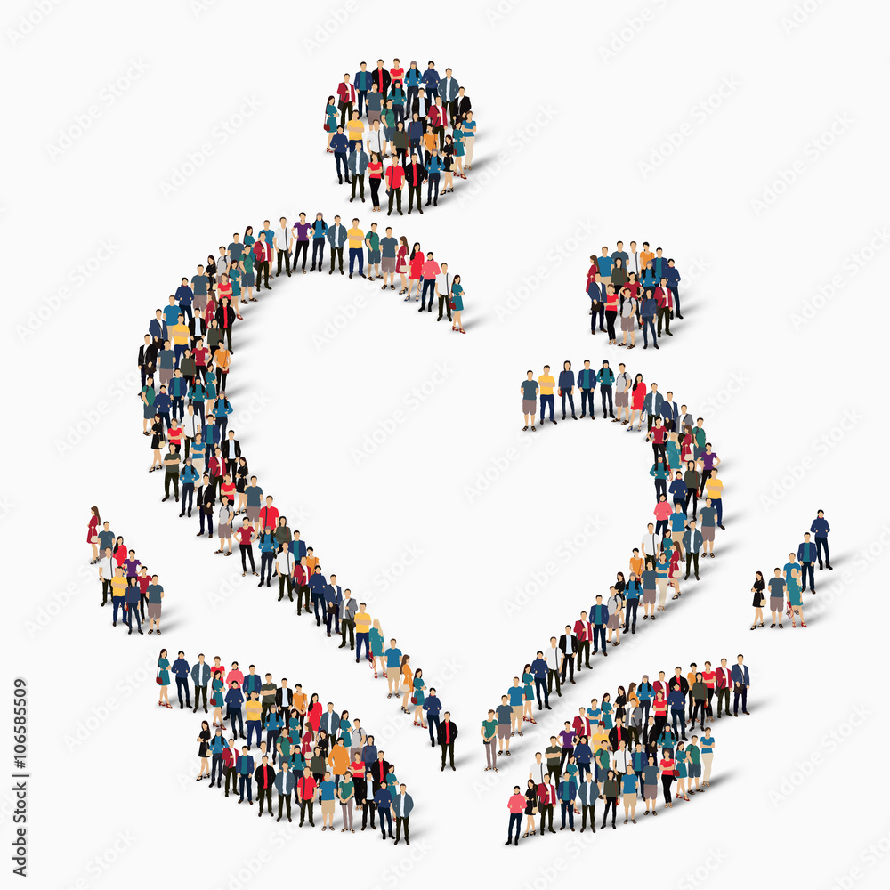 abstract symbol people crowd abstract symbol people crowd