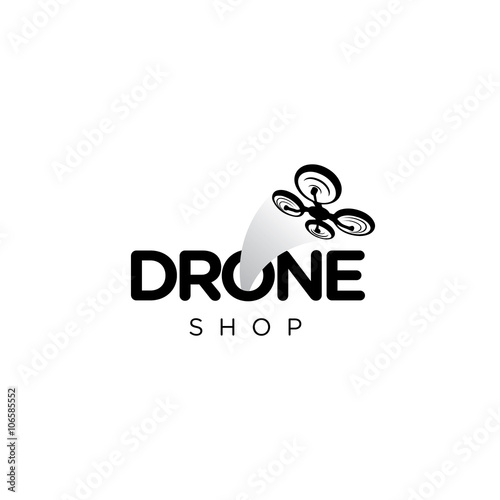 Drone vector logo template