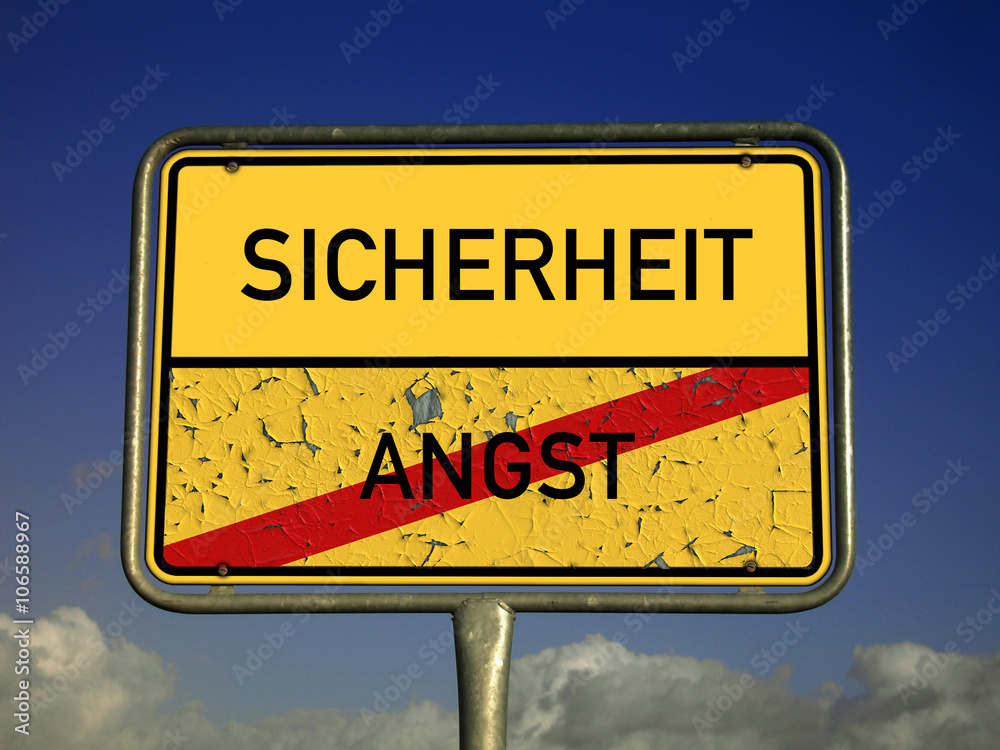 Ortsschild Sicherheit