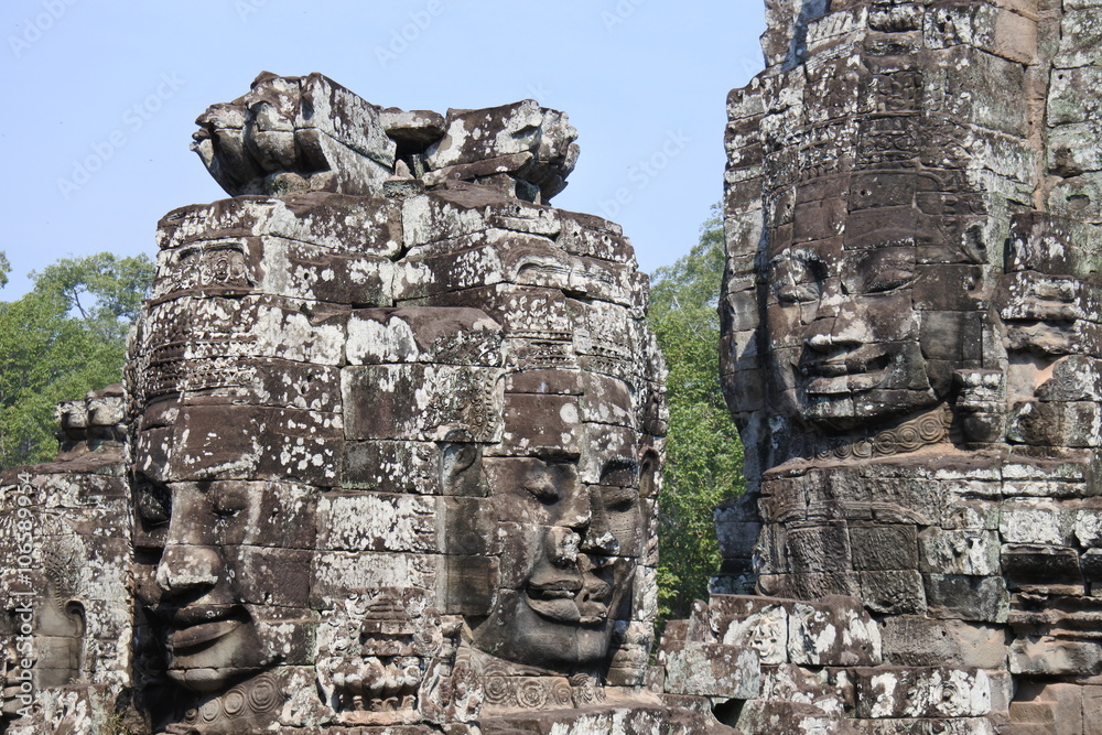 Gesichter aus Stein in Angkor Thom