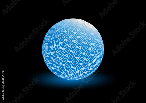 Big data world concept idease