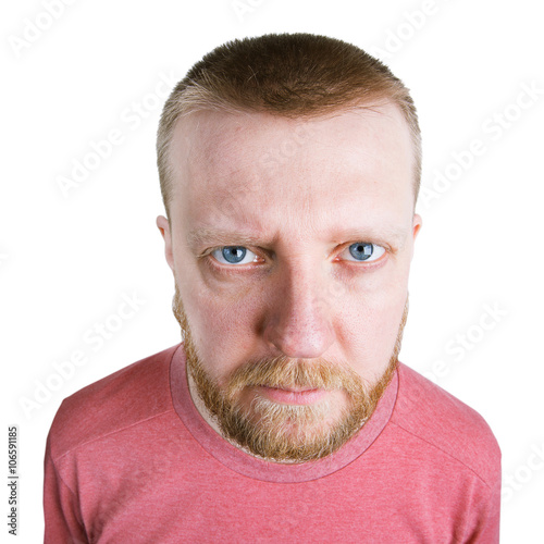 Bearded man looking straight into the camera photo