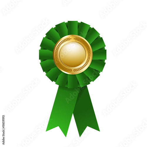 Green award rosette