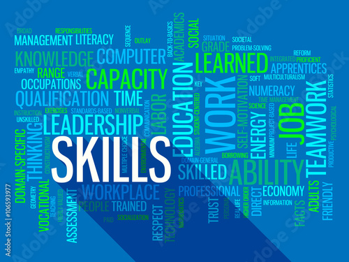 SKILLS Vector Tag Cloud photo