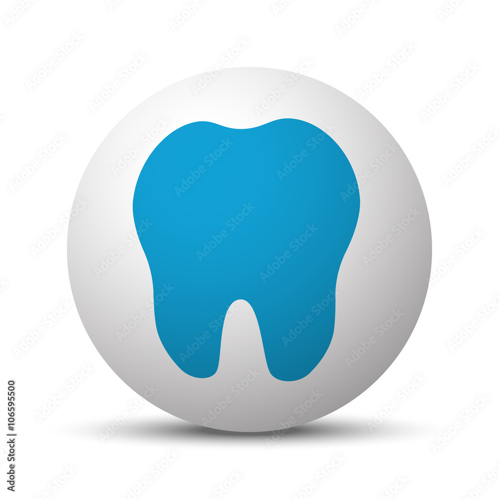Blue Tooth icon on sphere on white background Blue Tooth icon on sphere on white background