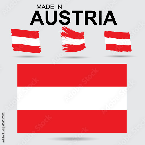 Austria - flag and borderline. Vector art. Free Download Austria - flag and borderline. Vector art. - GFXLoad