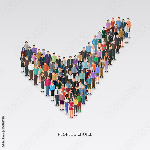 crowd of people concept