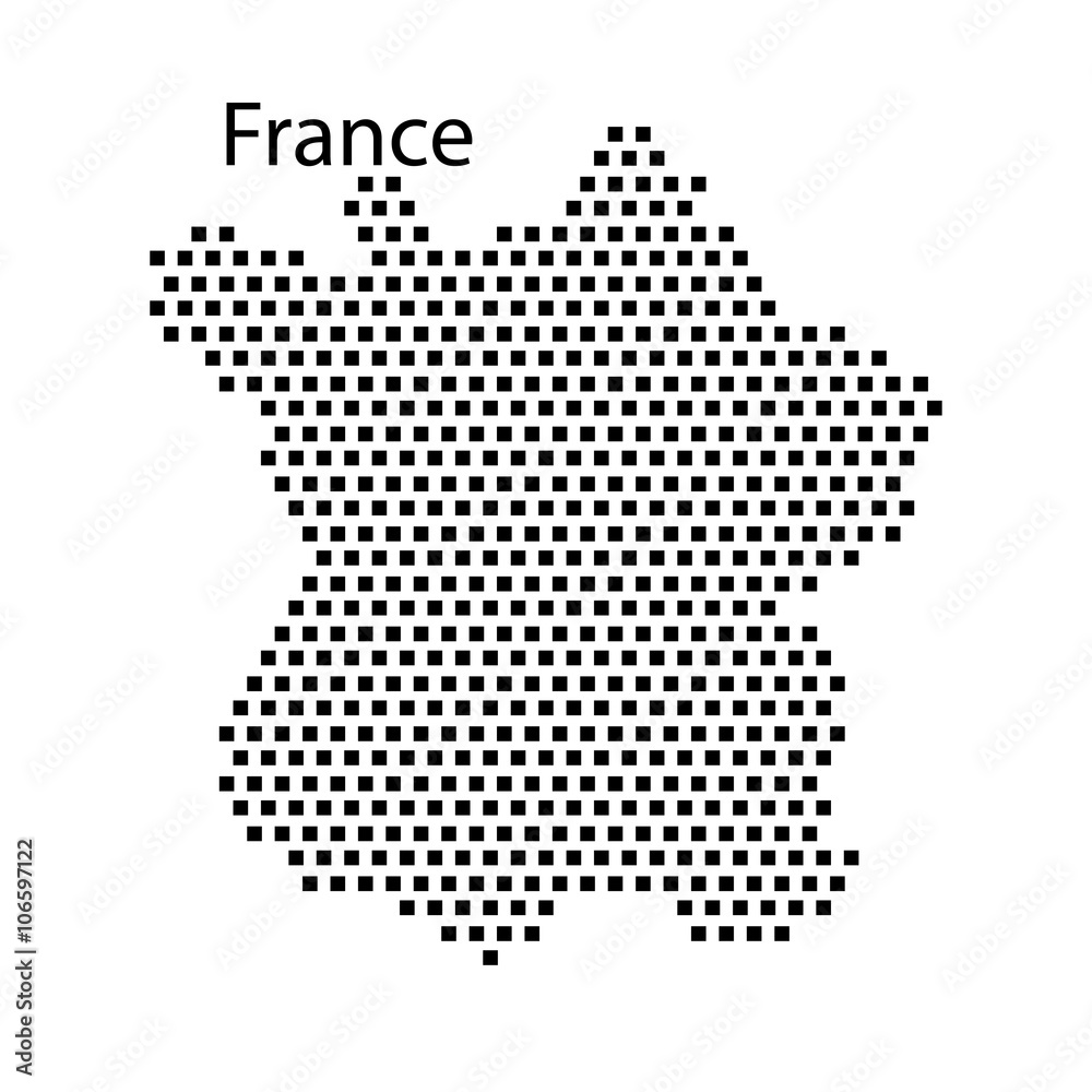 map of France,dot