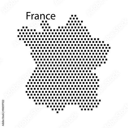 Obraz na płótnie map of France,dot w salonie