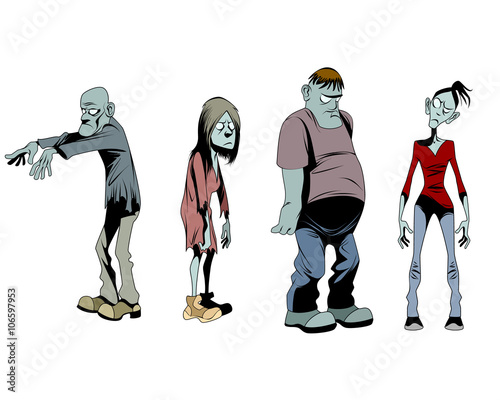 Four zombies set
